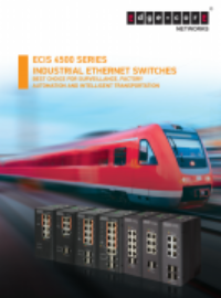 The ECIS4500 series are managed industrial PoE+ and non-PoE+ Gigabit Ethernet switches. The ECIS4500PoE series switches comply to the IEEE 802.3 af/at standard and are able to deliver up to 30 watts of power per port along with data over standard Ethernet cabling.
